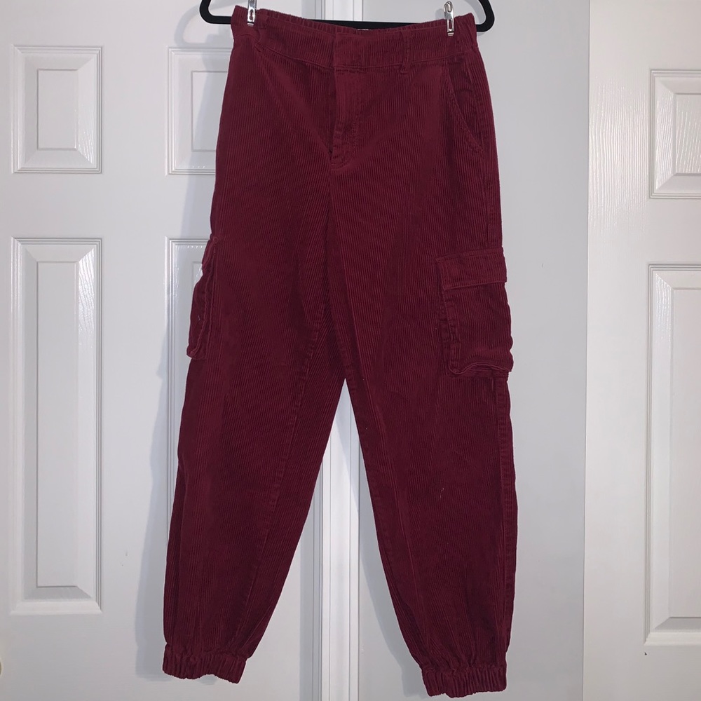 Burgundy Cargo Pants